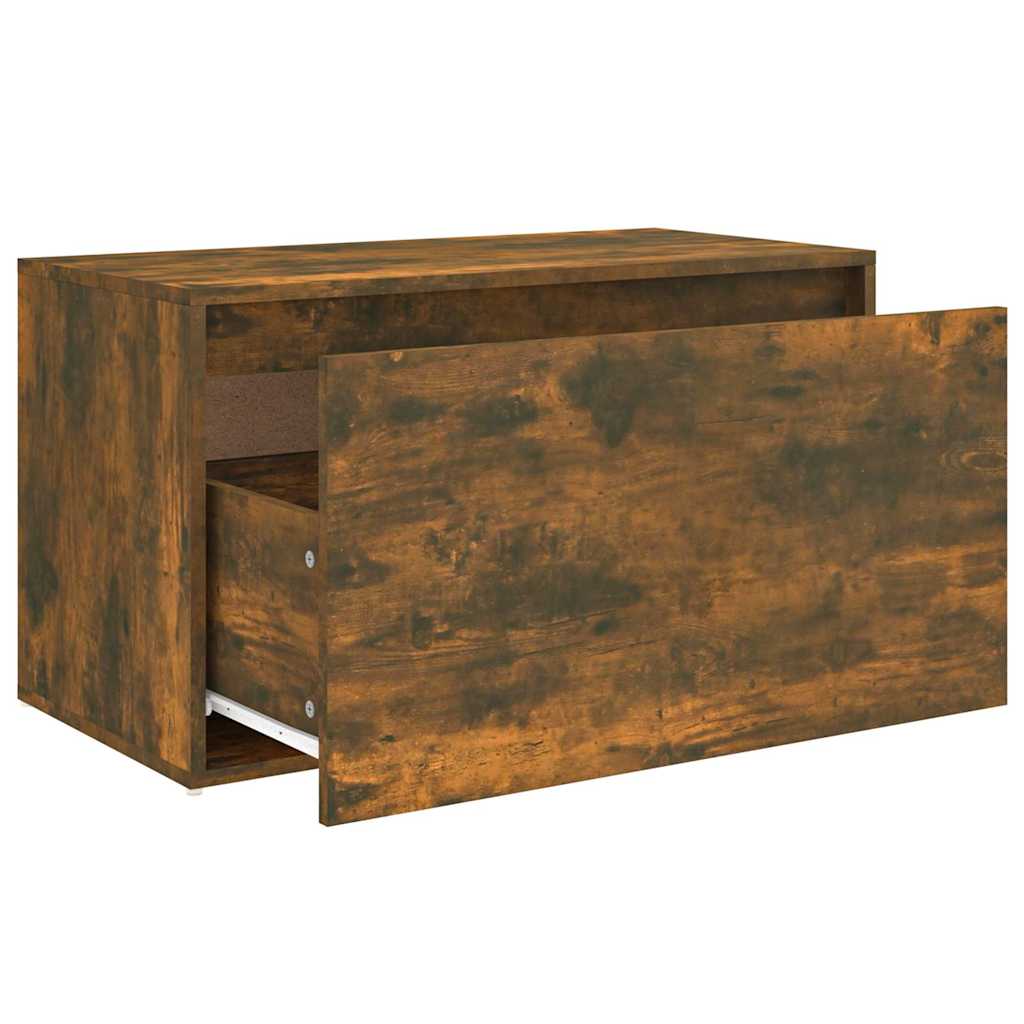 816047 vidaXL Hall Bench 80x40x45 cm Smoked Oak Engineered Wood