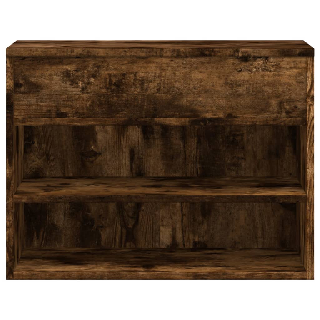 Shoe Bench Smoked Oak 60x30x45 cm Engineered Wood