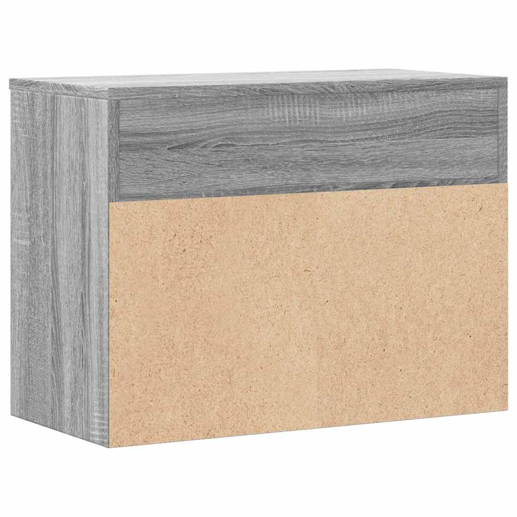 Shoe Bench Grey Sonoma 60x30x45 cm Engineered Wood