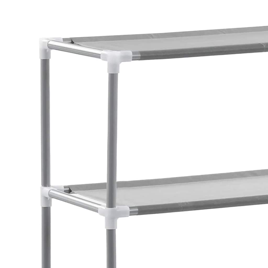 2-Tier Storage Rack over Washing Machine Grey 69x28x143 cm Iron