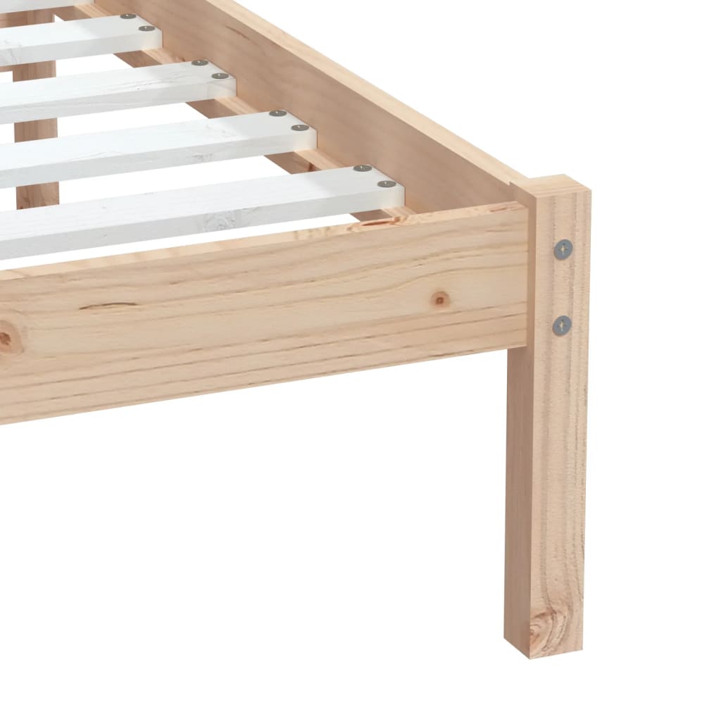 Bed Frame | Natural wood | Solid pine wood | Small Single | Durable