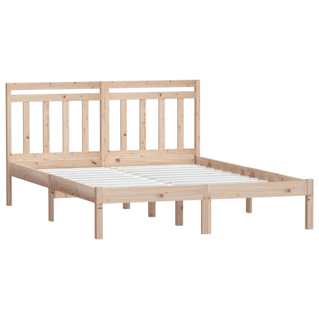 3100584 vidaXL Bed Frame without Mattress Solid Wood 120x200 cm (810012+814084)