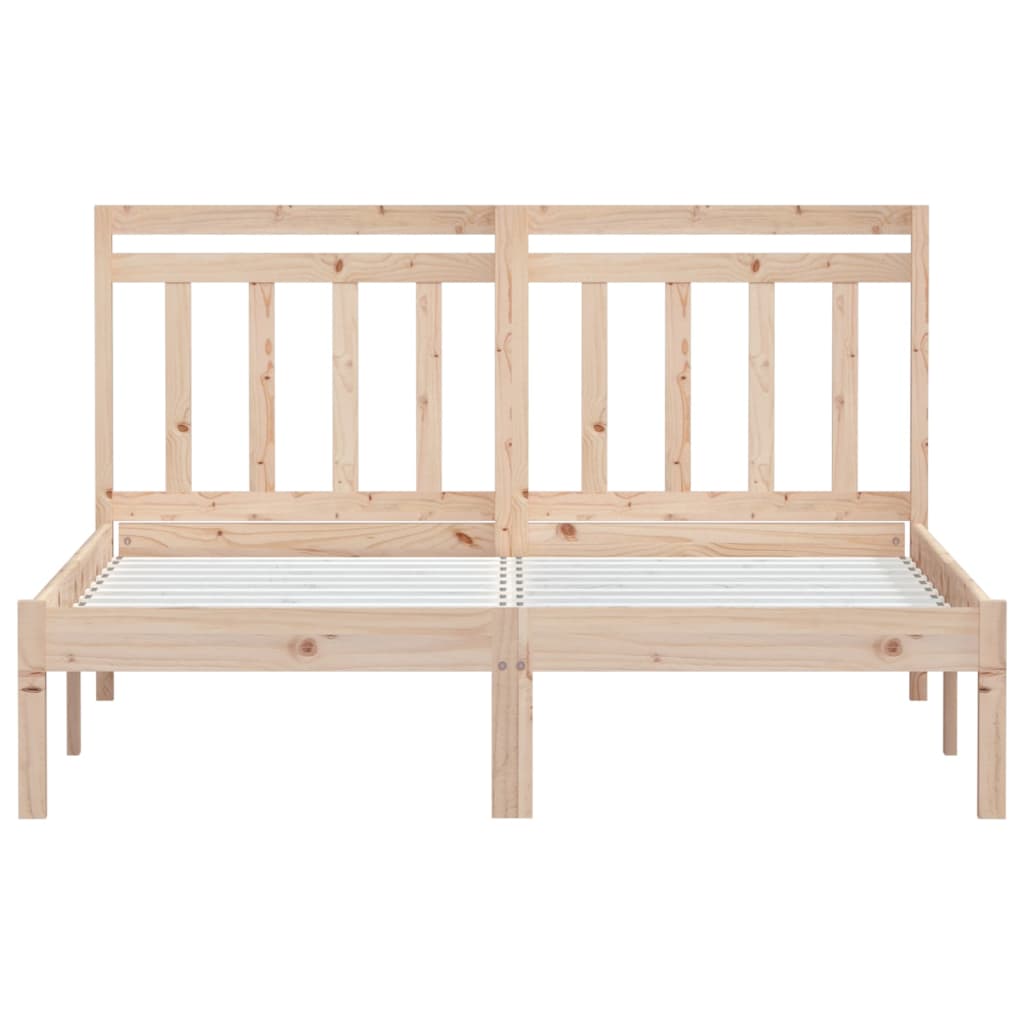 Bed Frame | Natural Pine | Solid Pine Wood | 150 x 200 cm