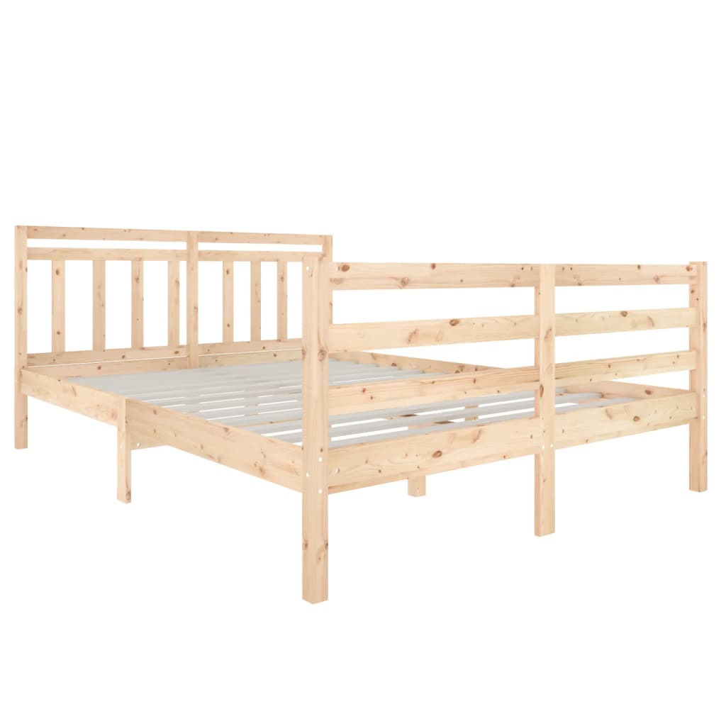 vidaXL Bed Frame without Mattress Double Solid Wood