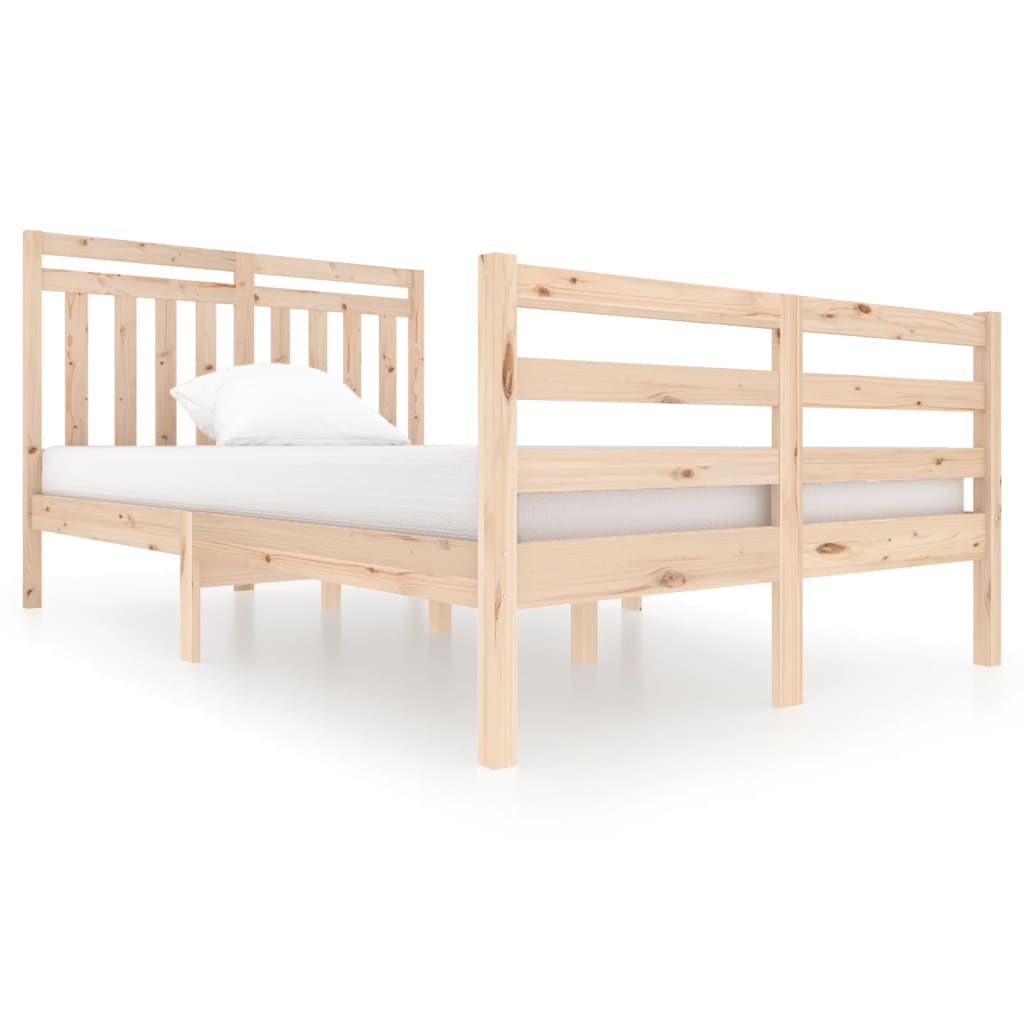 3100649 vidaXL Bed Frame without Mattress Solid Wood 120x200 cm (810425+814084)