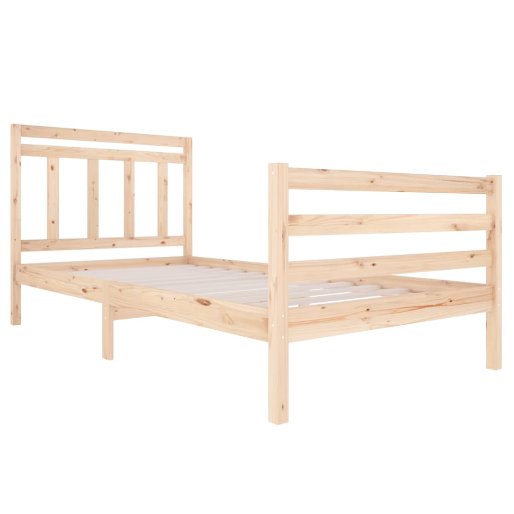 3100649 vidaXL Bed Frame without Mattress Solid Wood 120x200 cm (810425+814084)