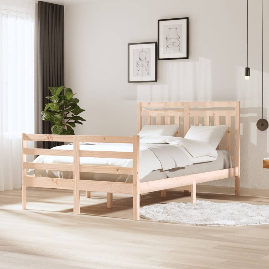 3100649 vidaXL Bed Frame without Mattress Solid Wood 120x200 cm (810425+814084)