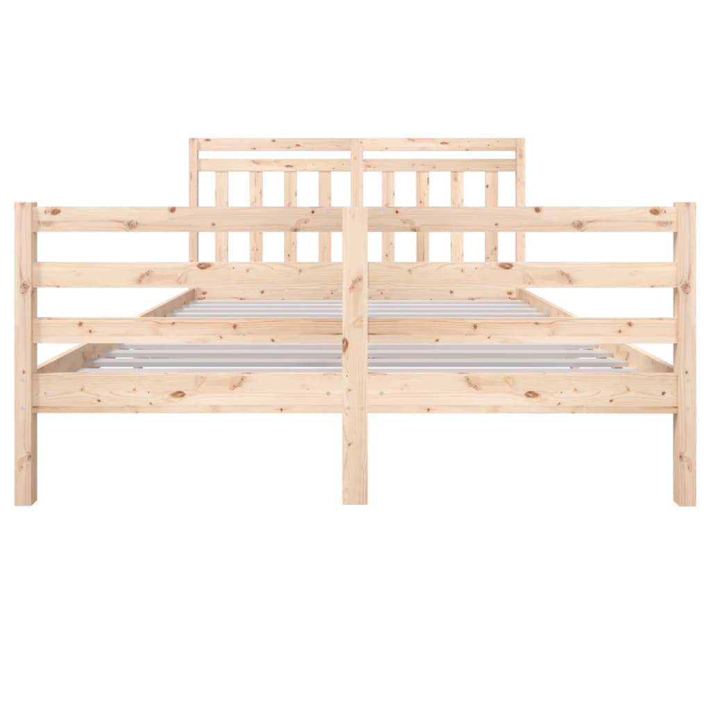 3100664 vidaXL Bed Frame without Mattress Solid Wood 160x200 cm (810440+814104)