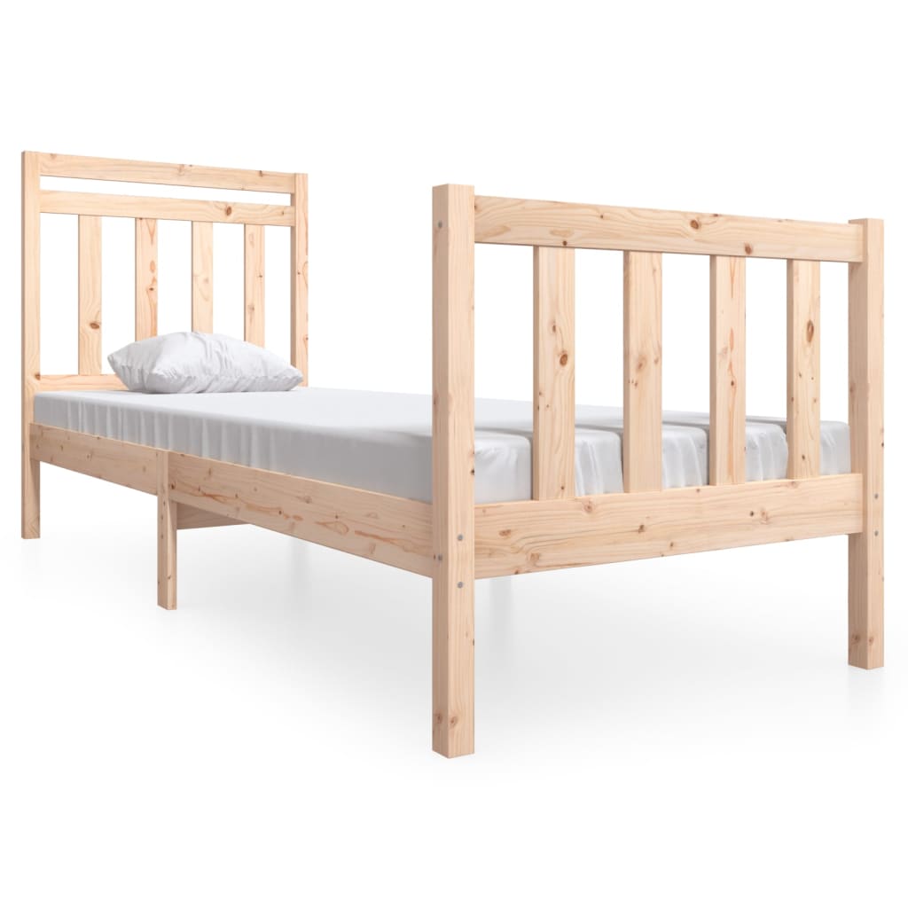 vidaXL Bed Frame without Mattress Small Single Solid Wood