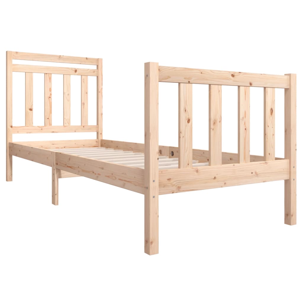 vidaXL Bed Frame without Mattress Small Single Solid Wood