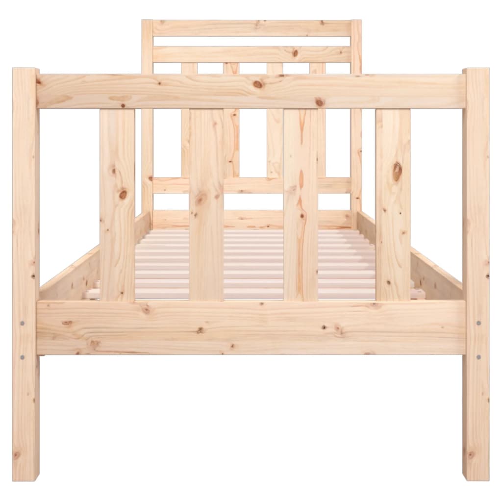 vidaXL Bed Frame without Mattress Small Single Solid Wood