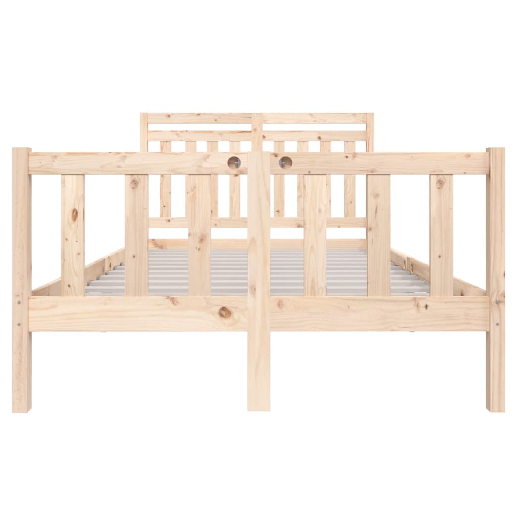 vidaXL Bed Frame without Mattress Double Solid Wood