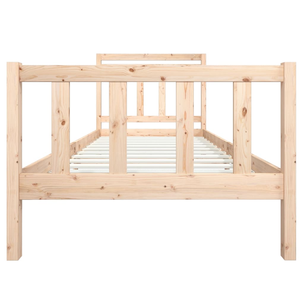 3100709 vidaXL Bed Frame without Mattress Solid Wood 100x200 cm (810072+814079)