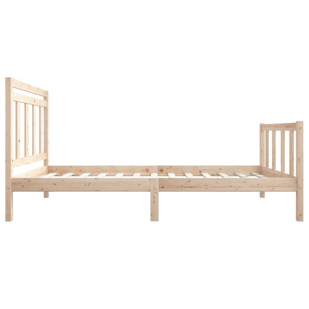 3100709 vidaXL Bed Frame without Mattress Solid Wood 100x200 cm (810072+814079)