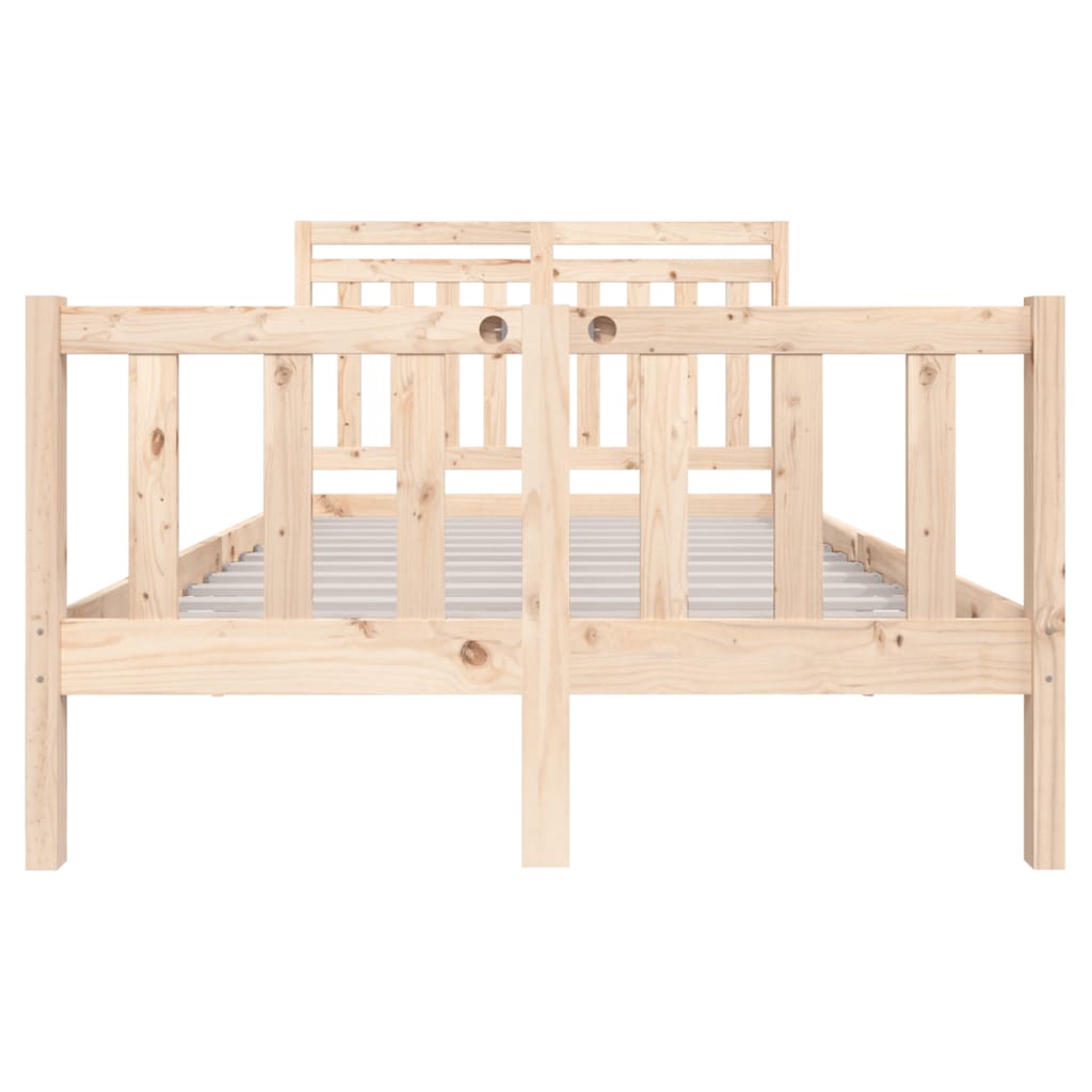 3100953 vidaXL Bed Frame without Mattress Solid Wood 120x200 cm (810077+814084)