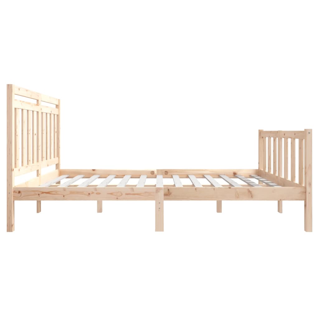 3100958 vidaXL Bed Frame without Mattress Solid Wood 140x200 cm (810082+814094)