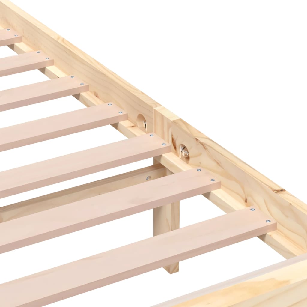 3100958 vidaXL Bed Frame without Mattress Solid Wood 140x200 cm (810082+814094)