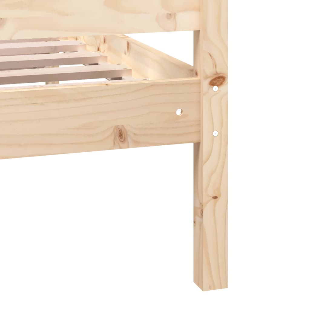 3100958 vidaXL Bed Frame without Mattress Solid Wood 140x200 cm (810082+814094)