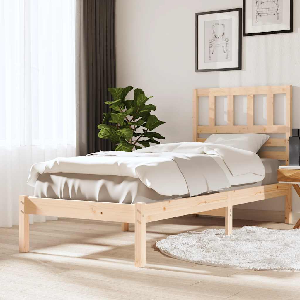 Bed Frame without Mattress 90x190 cm Single Single Solid Wood Pine