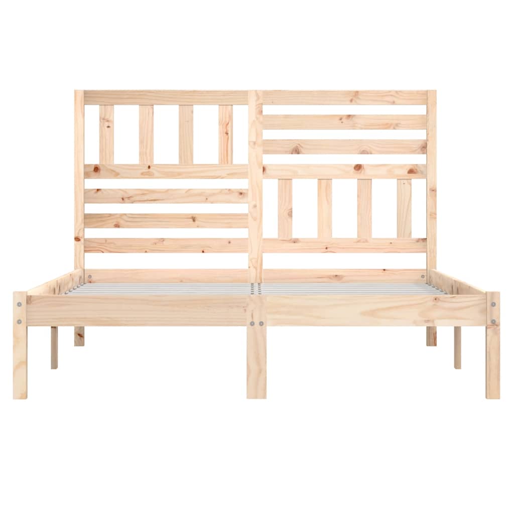Bed Frame without Mattress 120x190 cm Small Double  Solid Wood Pine