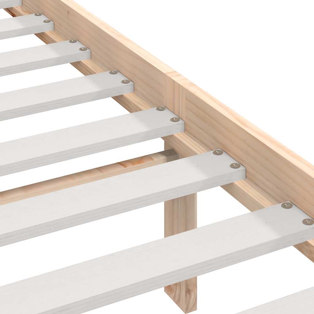 Bed Frame without Mattress 120x190 cm Small Double  Solid Wood Pine