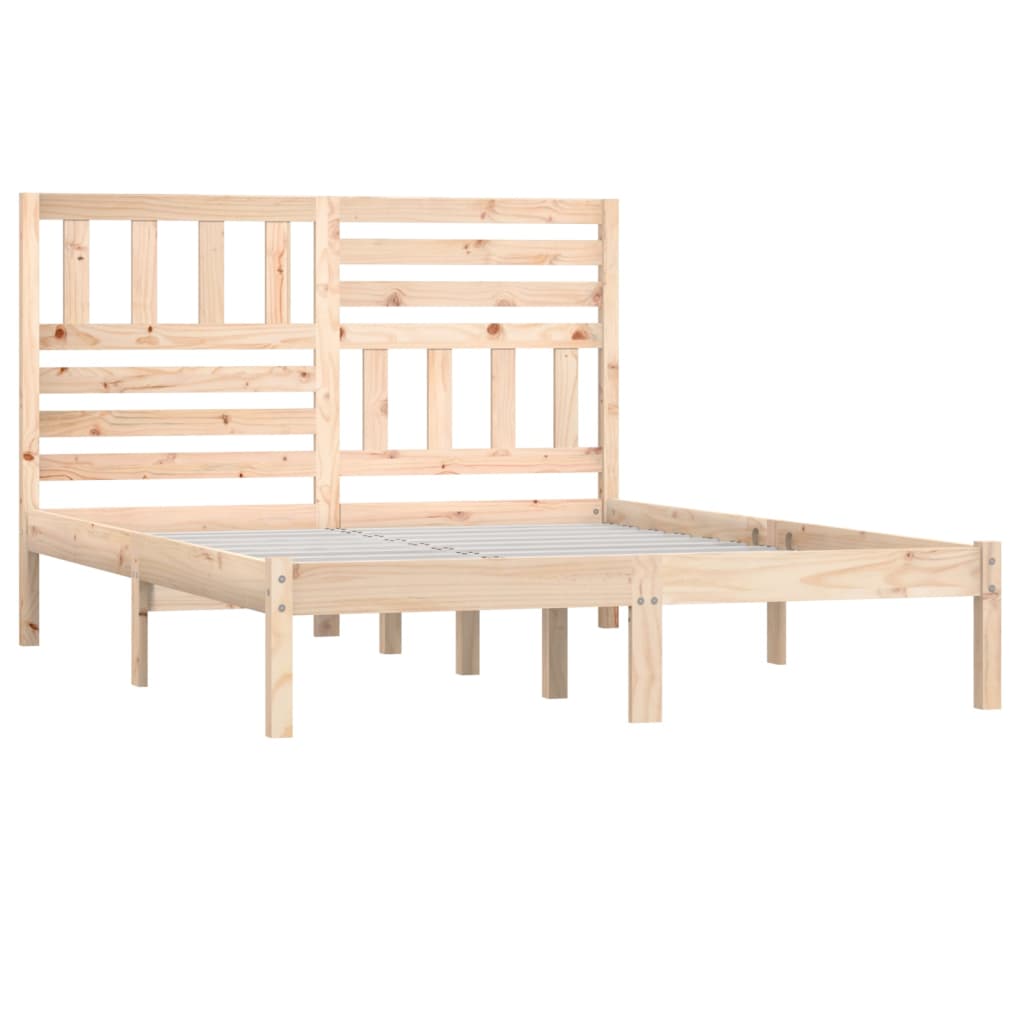 vidaXL Bed Frame without Mattress Solid Wood Pine 140x200 cm