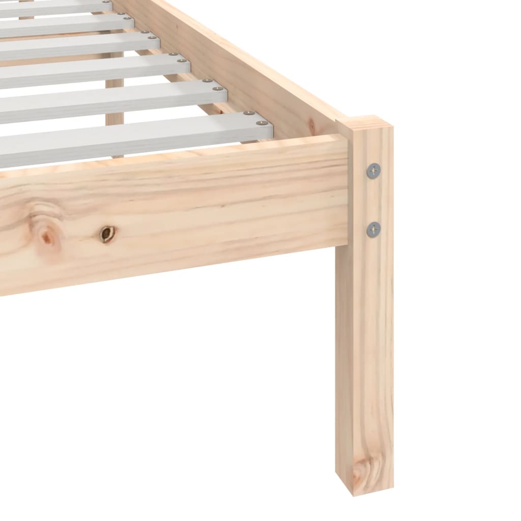 vidaXL Bed Frame without Mattress Solid Wood Pine 140x200 cm