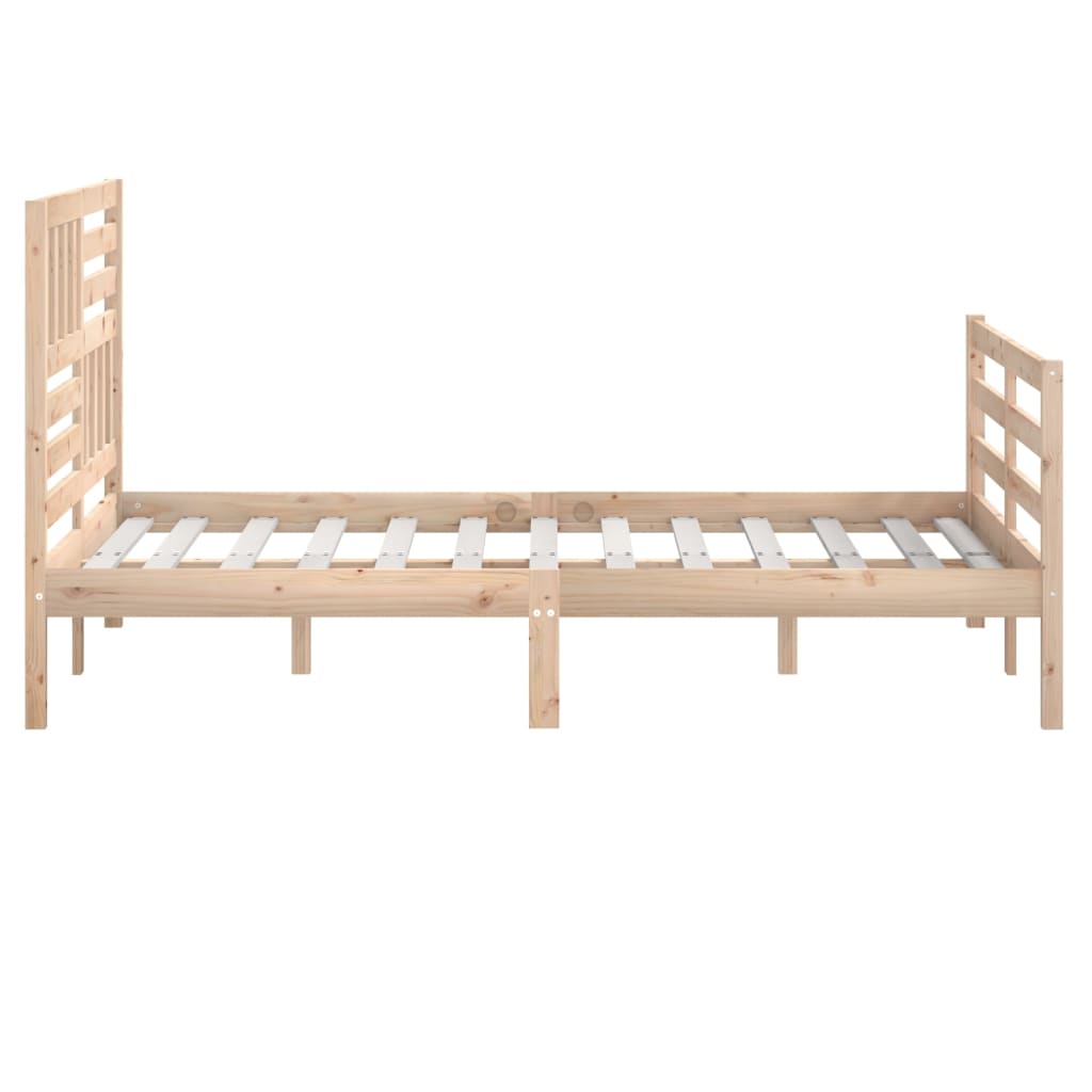 vidaXL Bed Frame without Mattress 120x190 cm Small Double Small Double Solid Wood