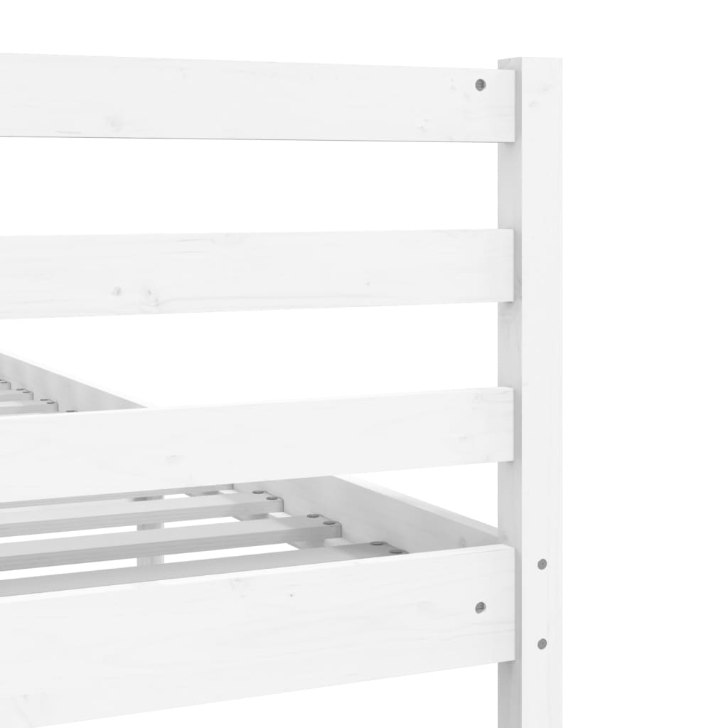 vidaXL Bed Frame without Mattress White 120x190 cm Small Double  Solid Wood