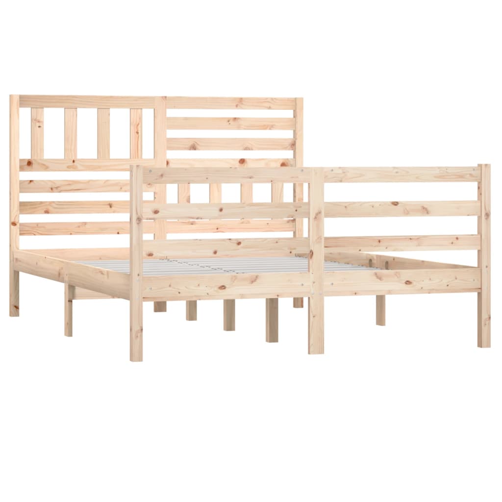 vidaXL Bed Frame without Mattress Solid Wood 120x200 cm