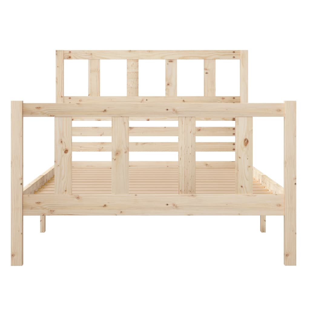 3101143 vidaXL Bed Frame without Mattress Solid Wood 100x200 cm (810072+814129)