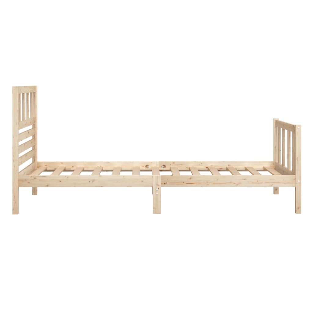 3101143 vidaXL Bed Frame without Mattress Solid Wood 100x200 cm (810072+814129)