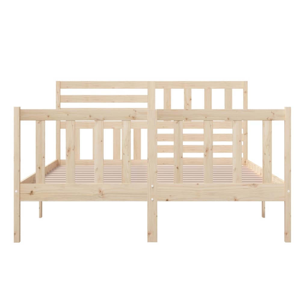 3101153 vidaXL Bed Frame without Mattress Solid Wood 140x200 cm (810082+814144)