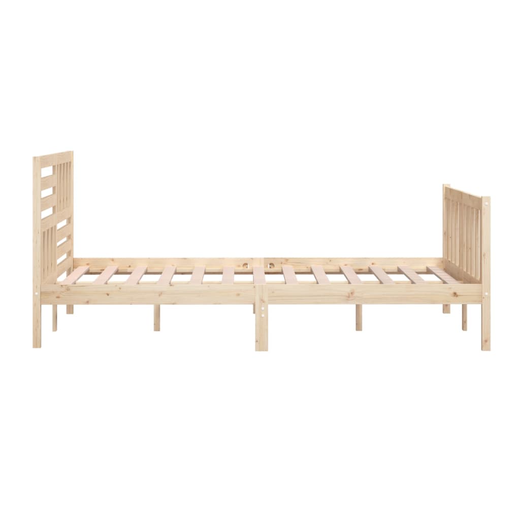 3101153 vidaXL Bed Frame without Mattress Solid Wood 140x200 cm (810082+814144)