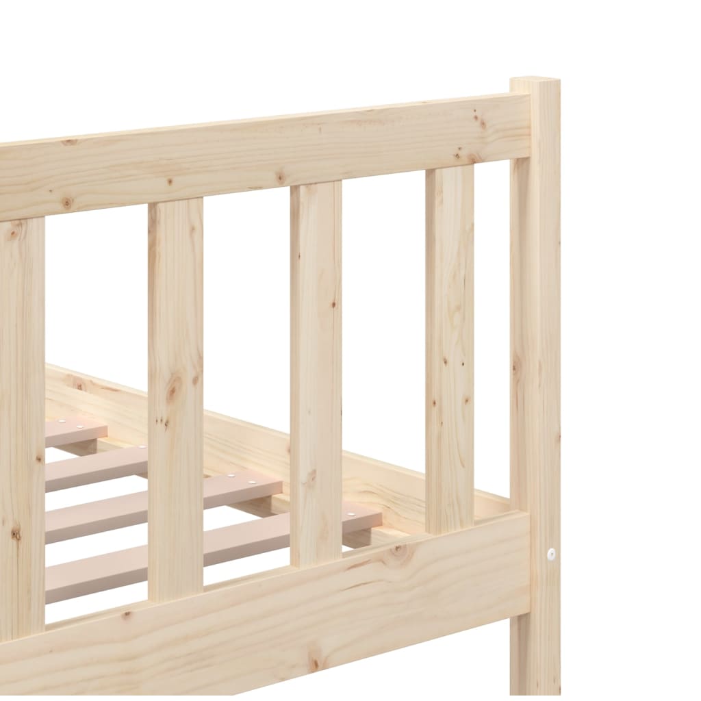 3101153 vidaXL Bed Frame without Mattress Solid Wood 140x200 cm (810082+814144)