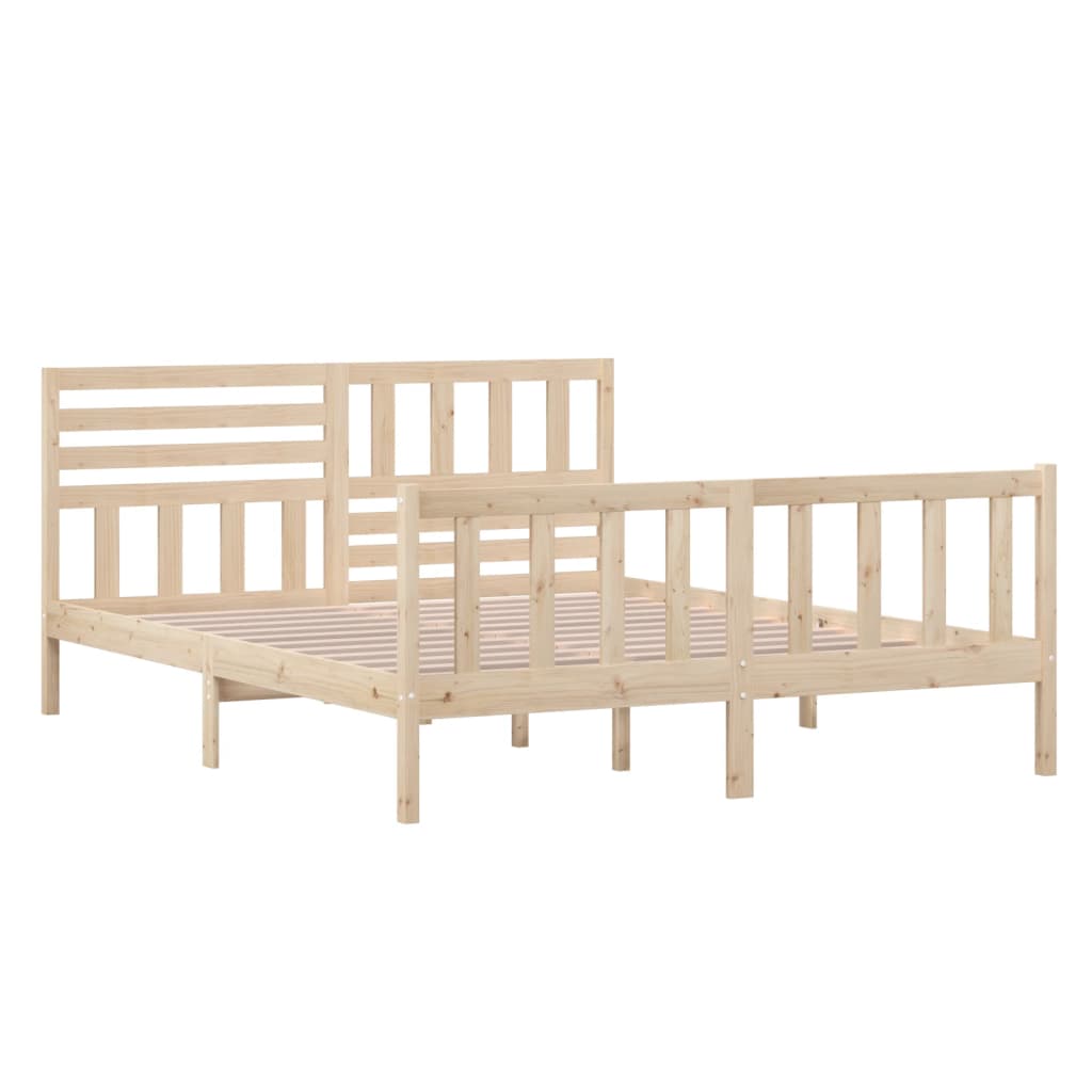 3101163 vidaXL Bed Frame without Mattress Solid Wood 160x200 cm (810092+814154)