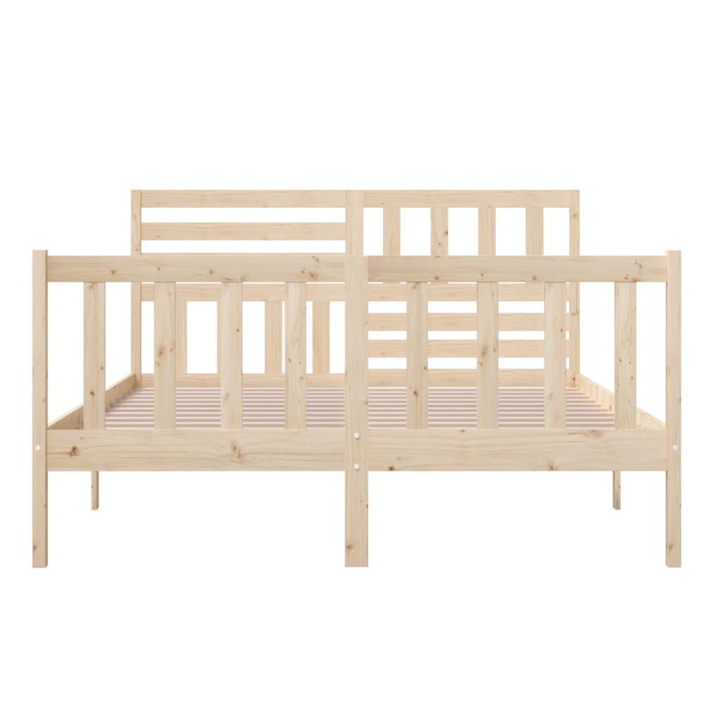 3101163 vidaXL Bed Frame without Mattress Solid Wood 160x200 cm (810092+814154)