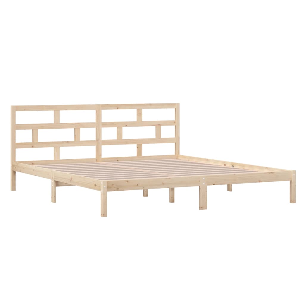 3101198 vidaXL Bed Frame without Mattress Solid Wood 140x190 cm (809997+814194)