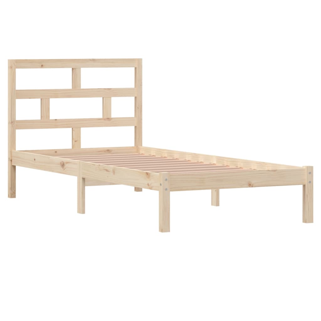 Bed Frame | Natural Pine | Solid pine wood, Plywood | Single | Durable