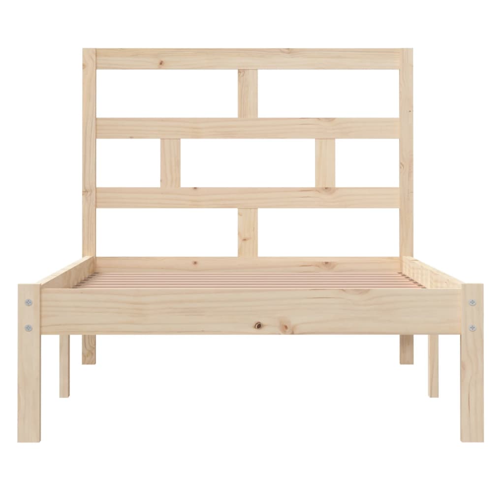 Bed Frame | Natural Pine | Solid pine wood, Plywood | Single | Durable