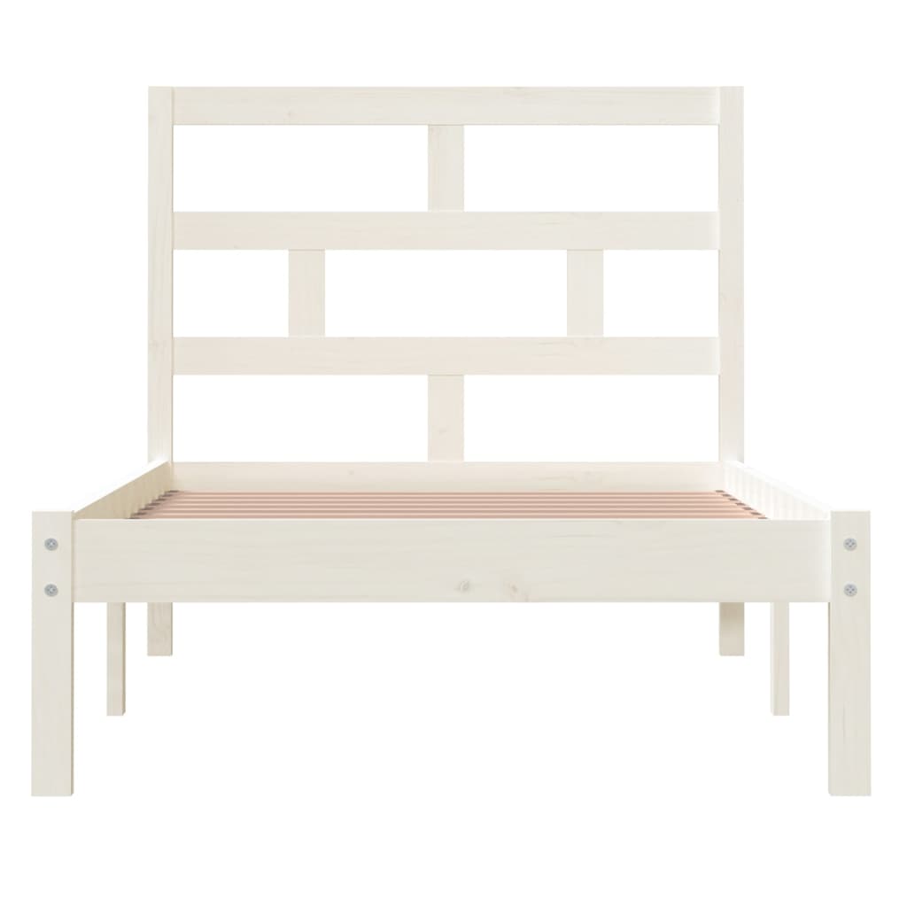 Bed Frame | White | Solid Pine Wood | Single | Single Bed Frame