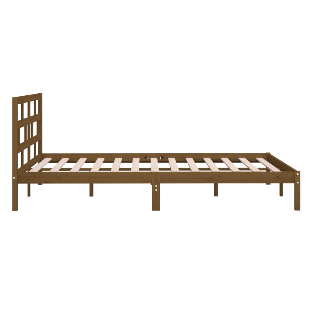 3101216 vidaXL Bed Frame without Mattress Honey Brown Solid Wood 120x200 cm (810015+814187)