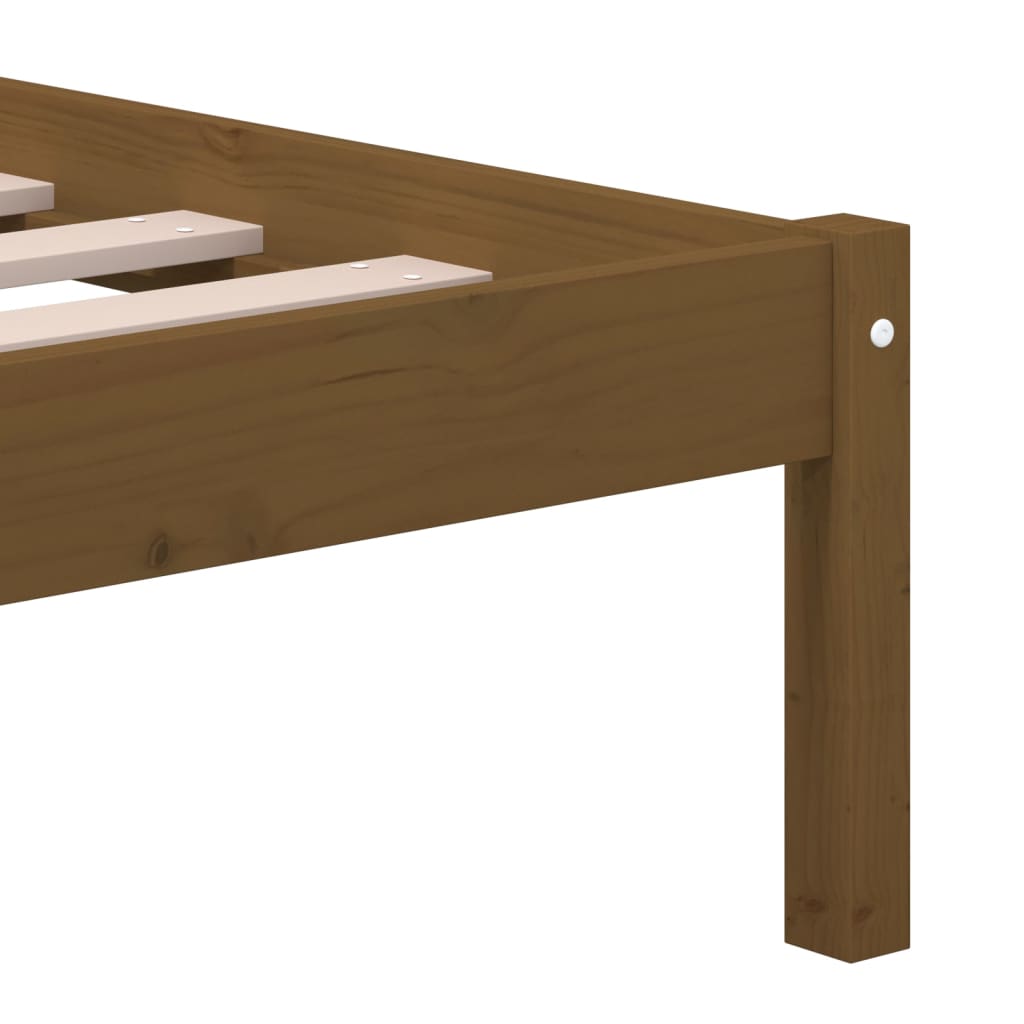 3101216 vidaXL Bed Frame without Mattress Honey Brown Solid Wood 120x200 cm (810015+814187)