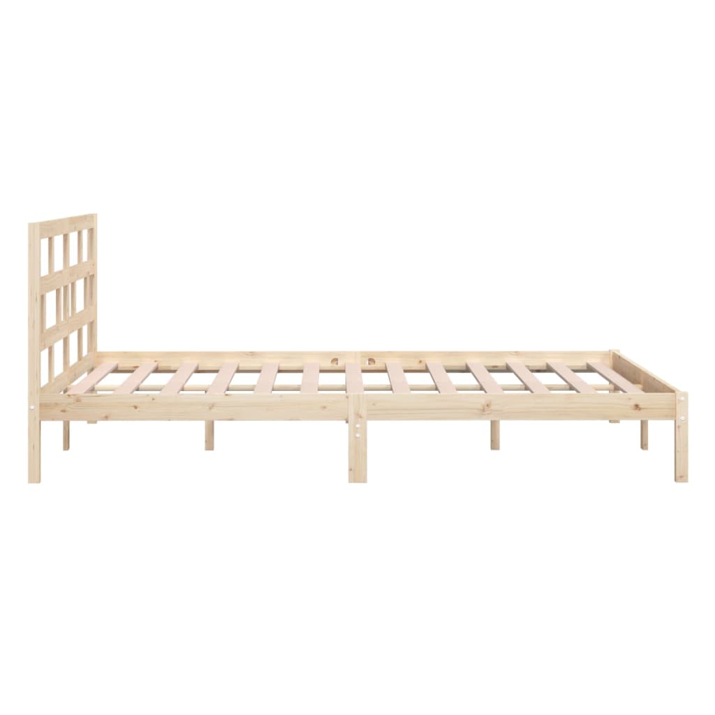 3101228 vidaXL Bed Frame without Mattress Solid Wood 160x200 cm (810027+814204)