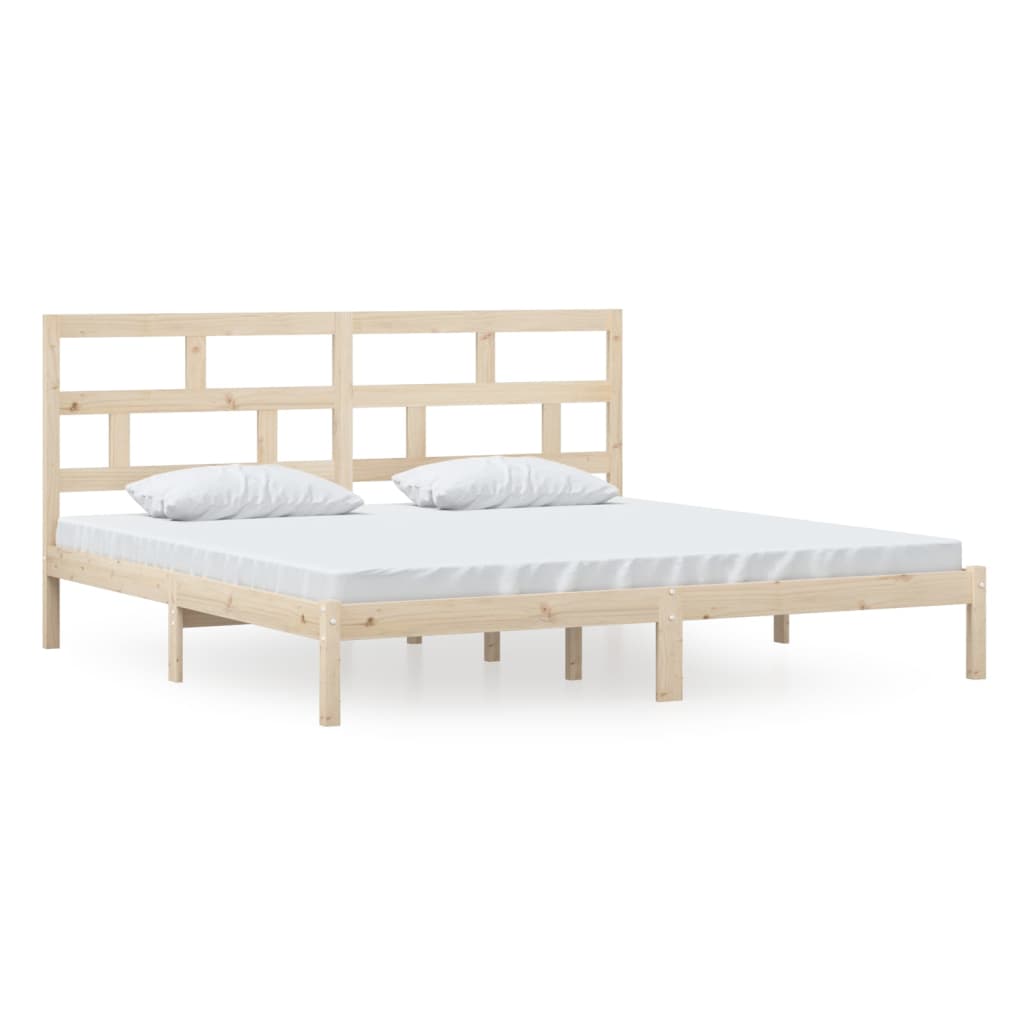 3101238 vidaXL Bed Frame without Mattress Solid Wood Pine 200x200 cm (810037+814214)