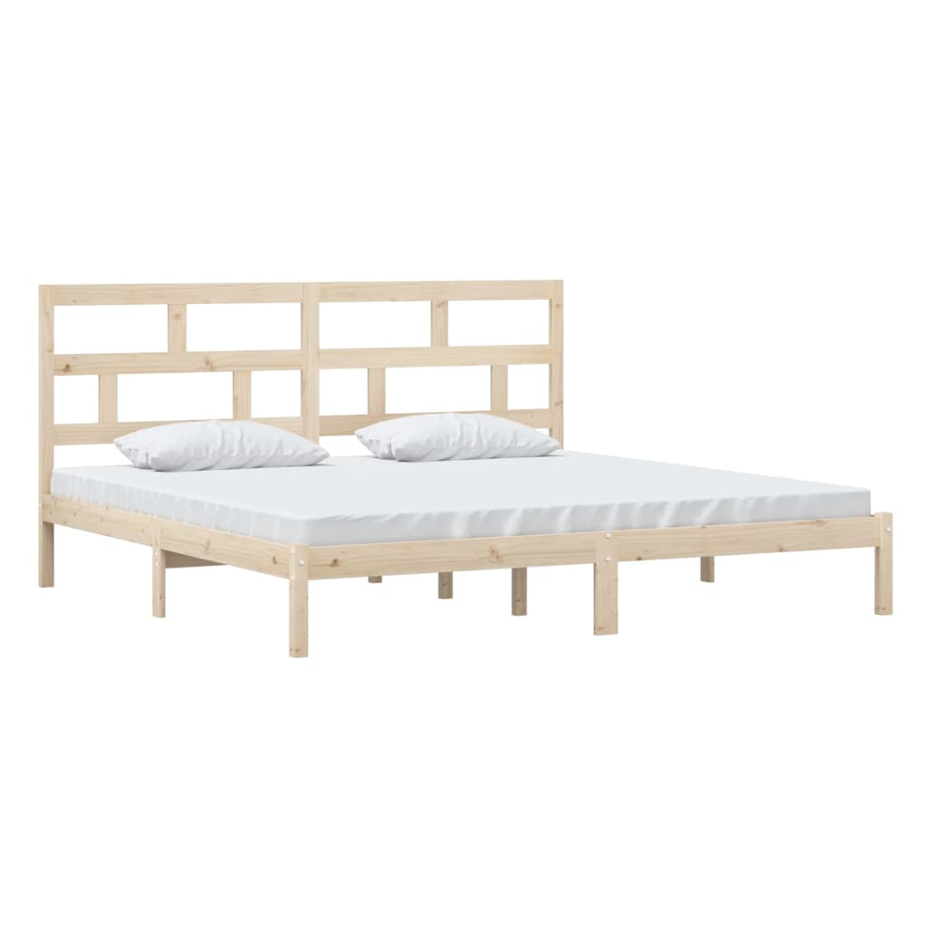 3101238 vidaXL Bed Frame without Mattress Solid Wood Pine 200x200 cm (810037+814214)