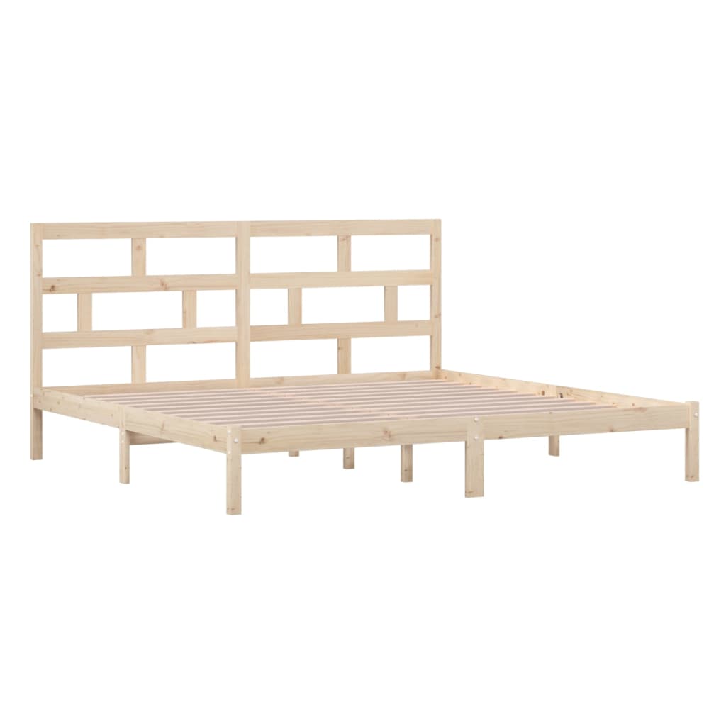 3101238 vidaXL Bed Frame without Mattress Solid Wood Pine 200x200 cm (810037+814214)