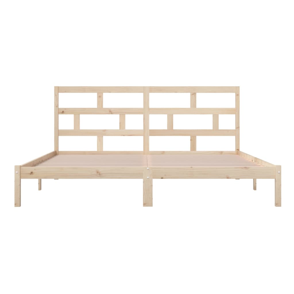 3101238 vidaXL Bed Frame without Mattress Solid Wood Pine 200x200 cm (810037+814214)