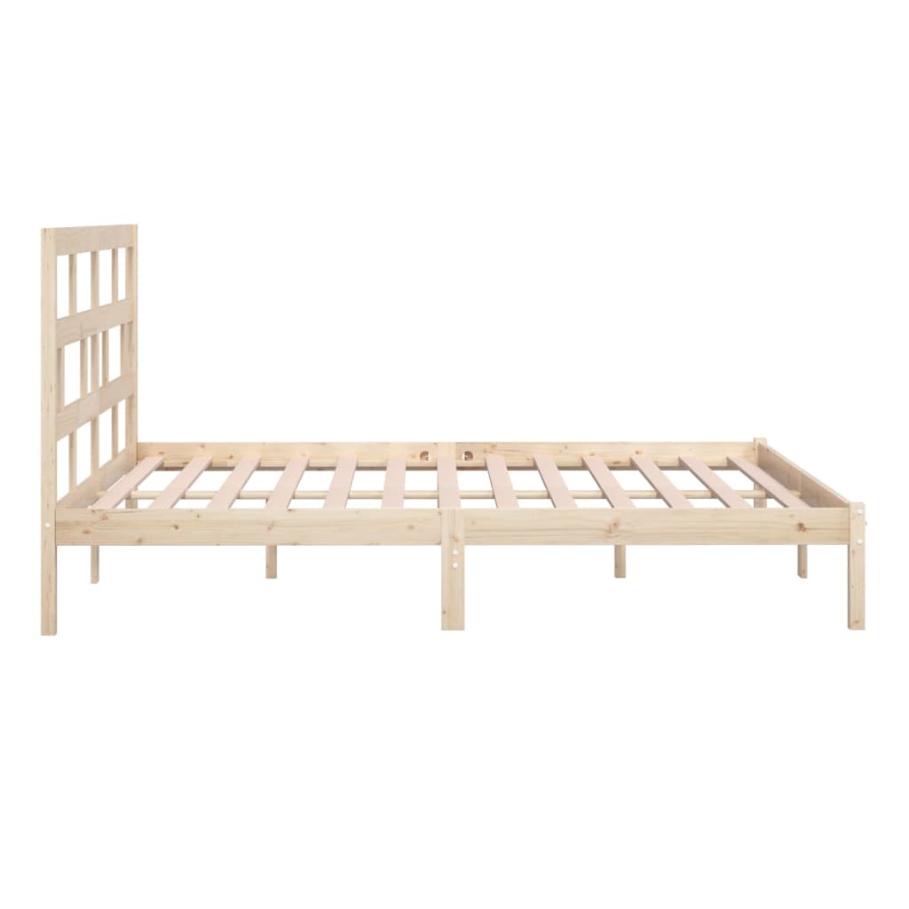 3101238 vidaXL Bed Frame without Mattress Solid Wood Pine 200x200 cm (810037+814214)