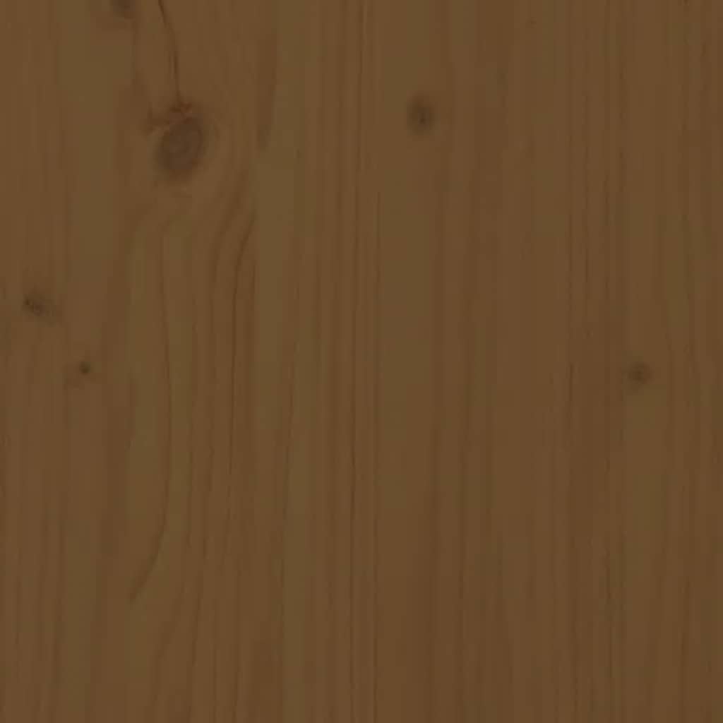 3101241 vidaXL Bed Frame without Mattress Honey Brown Solid Wood Pine 200x200 cm (810040+814217)